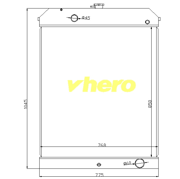 Auto Parts Heat Exchanger Auto Radiator for Technical Vehicle Liugong 220c