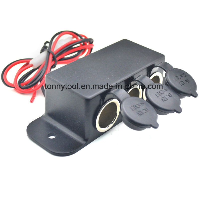 Car Triple Socket Cigarette Lighter Plug
