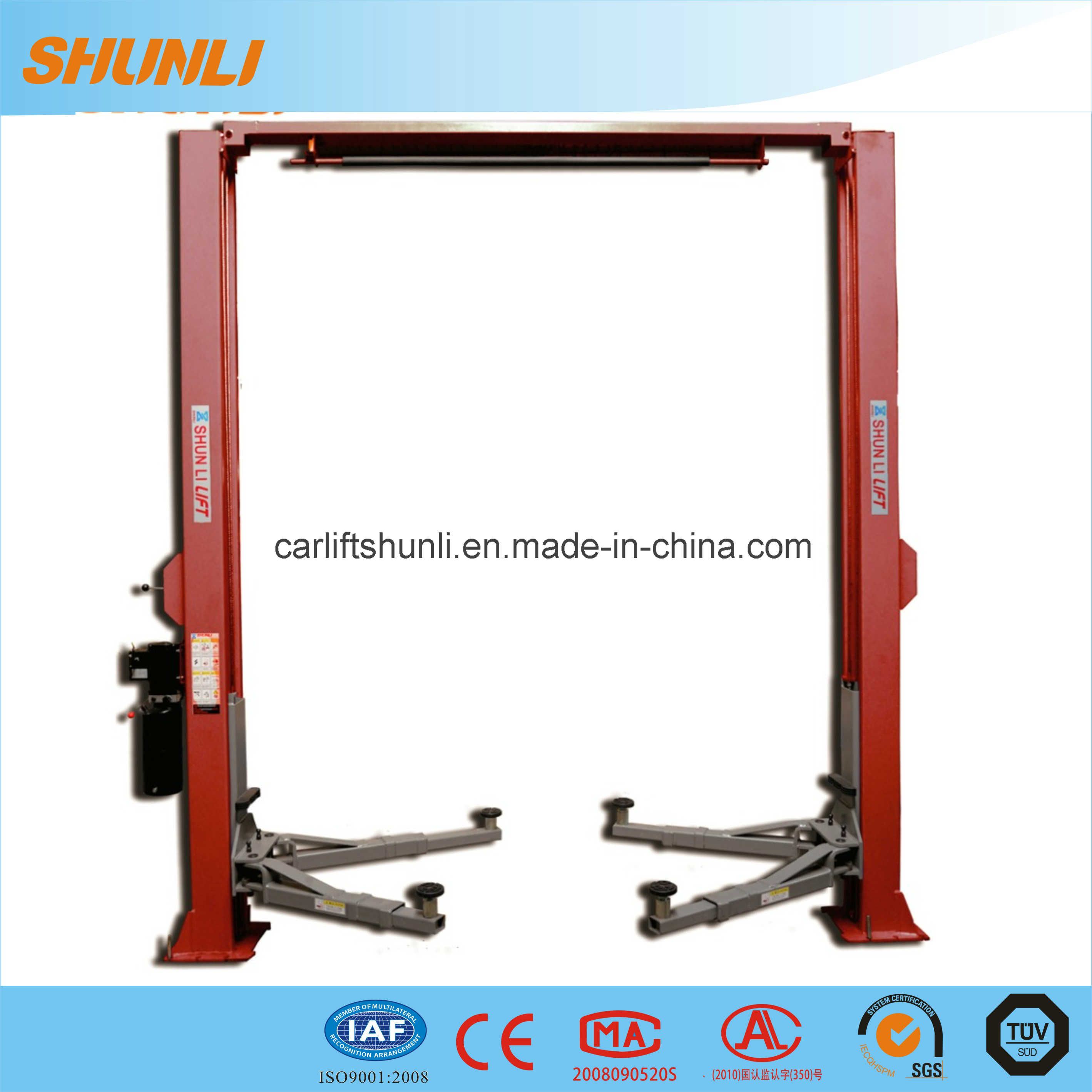 Dual Hydraulic Cylinders Mobile 2 Post Car Lift