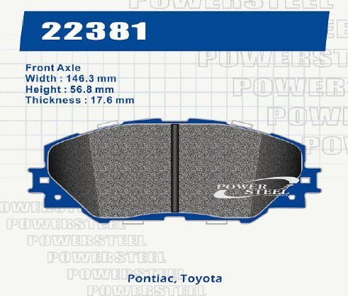 D1211 Brake Pads for Pontiac, Toyota
