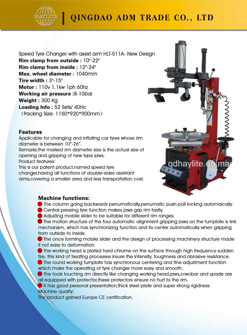 Automatic Hydraulic Tyre Changer