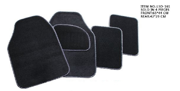 Black Terylene Yarn Car Mats (LSD-161-2)