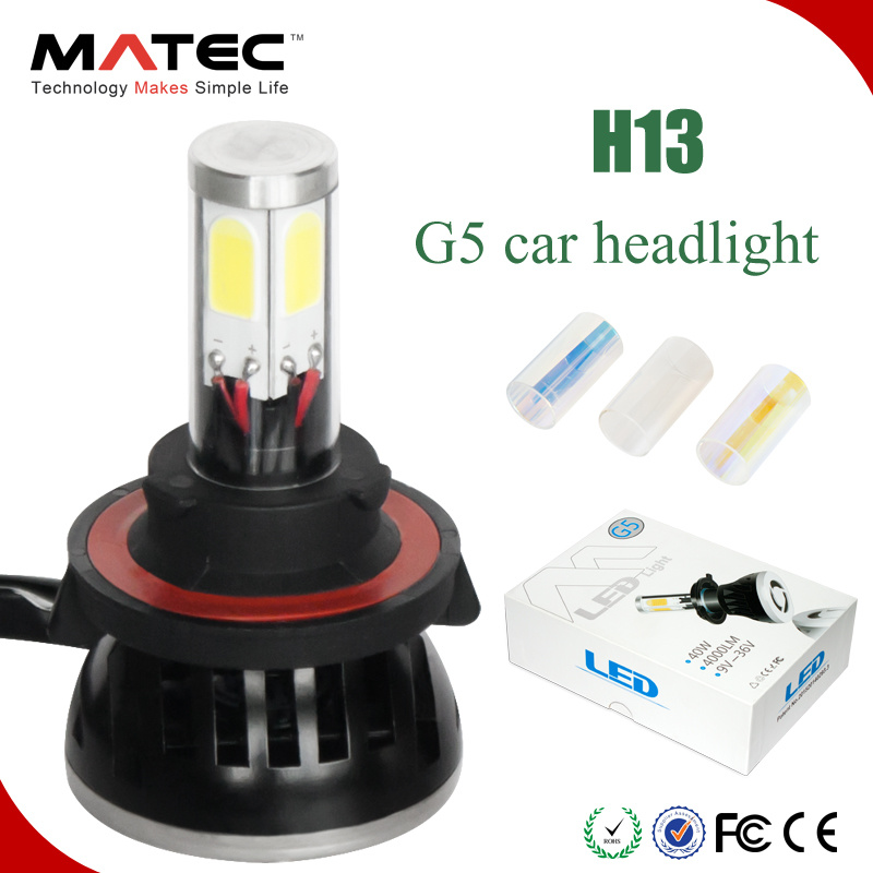 80W 8000lm H13 LED Light Vehicle Hi/Lo Beam Bulb Kit LED Headlight 40W