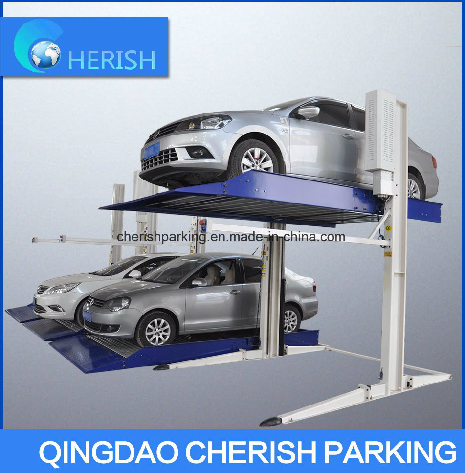 Double Deck Floor Two Post Parking Lift