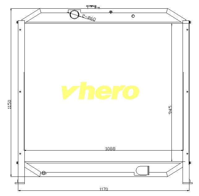 Heat Exchanger Aluminum Auto Radiator for Technical Vehicle Liugong 936LC