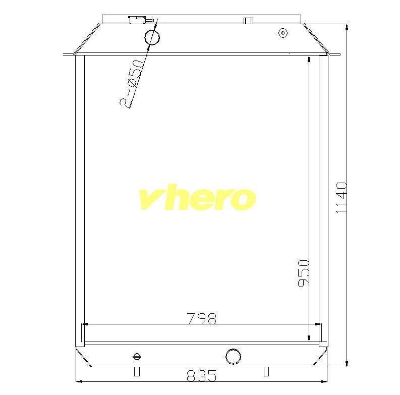 Cooling System Aluminum Auto Radiator for Technical Vehicle Liugong 220-9d