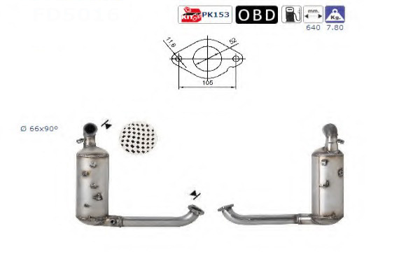 Focus Diesel Particulate Filter for Ford DPF