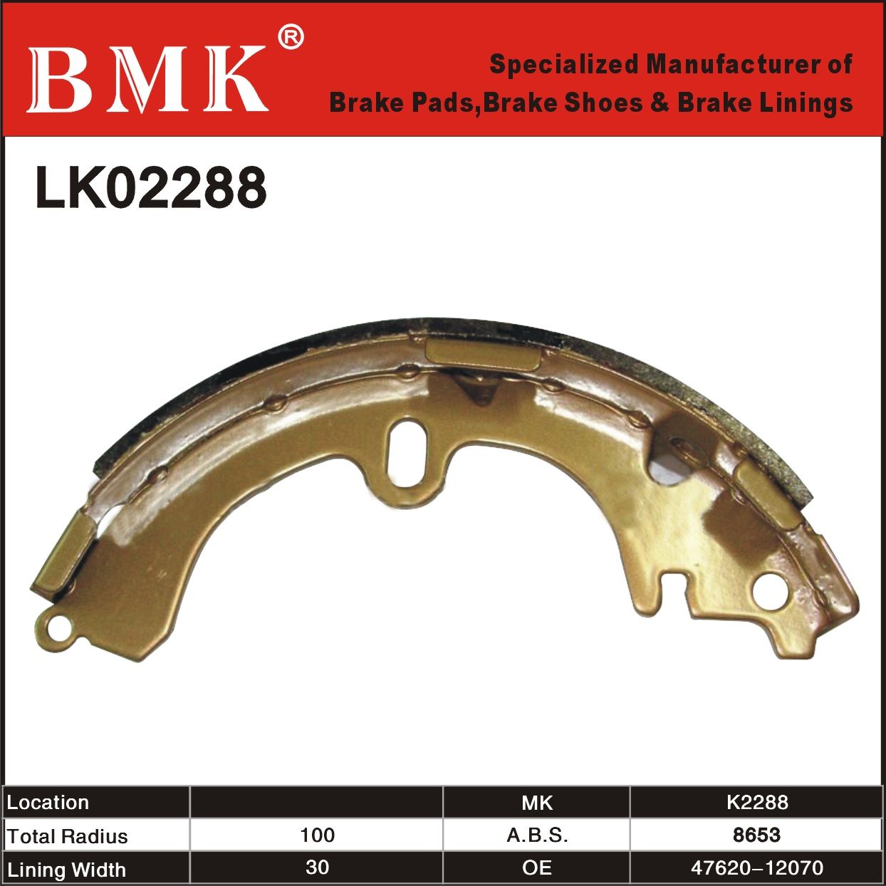 Advanced Quality Brake Shoes (K2288)
