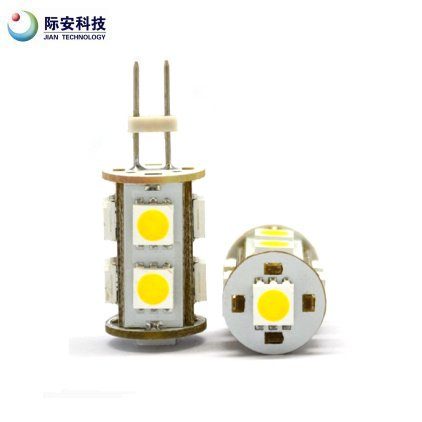 5050 9PCS 10-30V G4 Warm White LED Auto Light