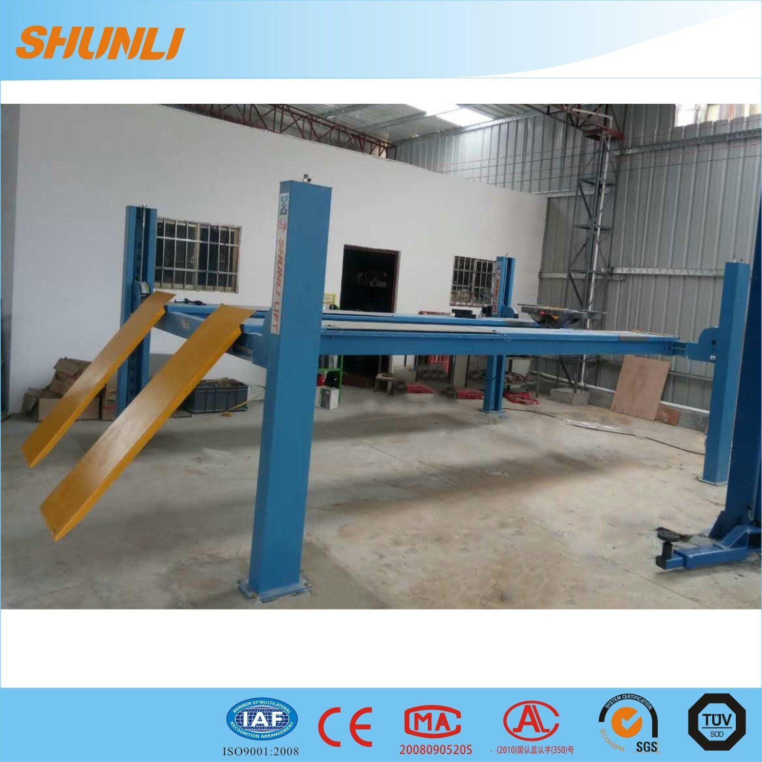 4 Tons Hydraulic Manual Release 4 Post Car Lift with Alignment