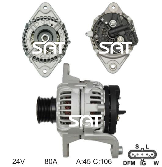 Bosch Alternator 0124555009 Ca1853IR 12599