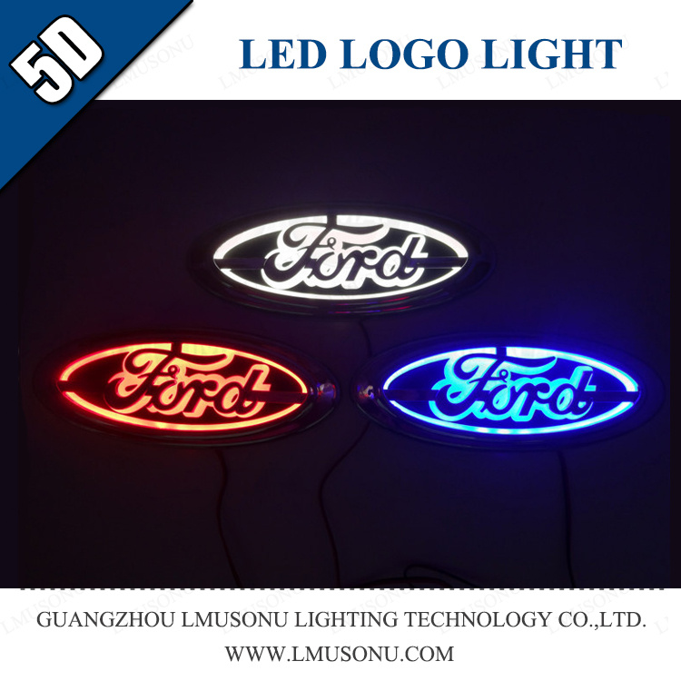 Car 5D LED Logo Badge Light for Ford
