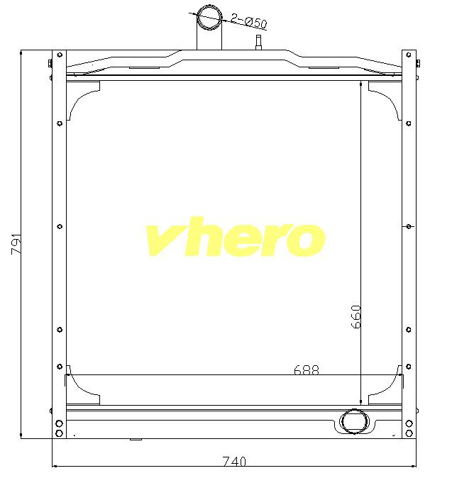 High Quality Water Cooled Radiator for Truck FAW Jiefang D488