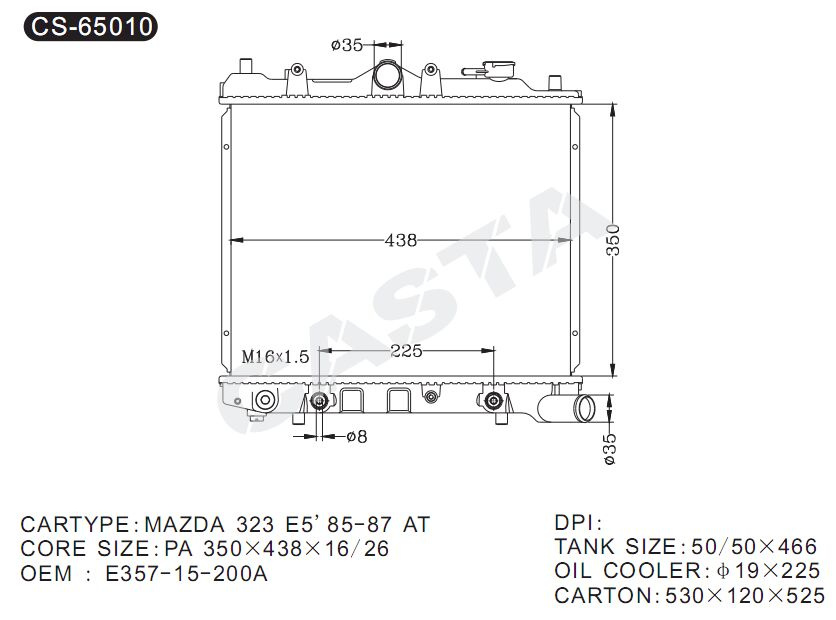 Good quality auto spare part for Mazda 323e5'85-87at