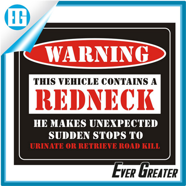 Customized Car Warning Sticker OEM