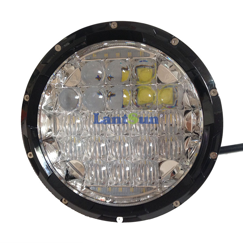 Auto Parts 7'' Chips LED Headlight for Jeep Wrangler Tj Jk Lj Hummer