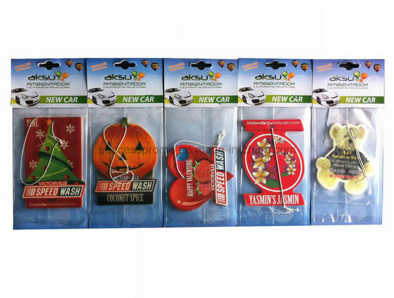 Various Design Paper Air Freshener, Hanging Air Freshener, Auto Fragrance Pendant, Car Perfume