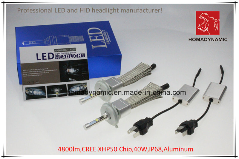 LED Car Light CREE Xhp50 Chip for Headlight 4800lm 6000k 40W 9005