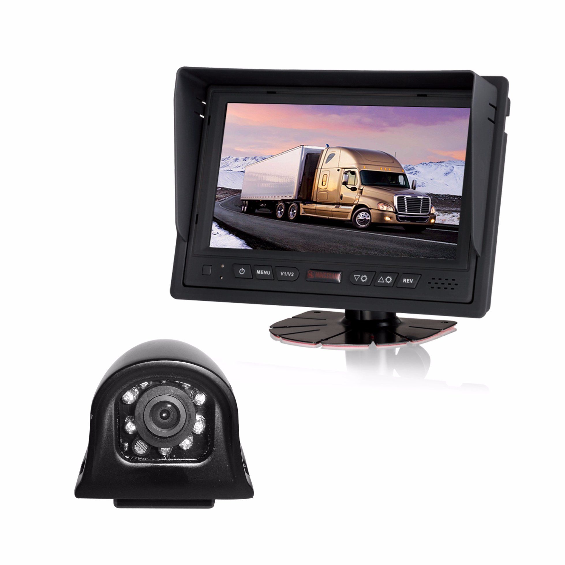 Reversing Camera System, Providing All Round Visibility for Commercial Vehicles and Mobile Plant