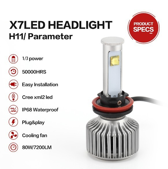 6000k Main Beam H11 CREE LED Headlight for Jeep Grand Cherokee