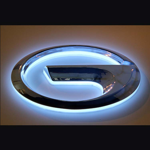 Custom Outdoor Electroplating LED Backlit Car Badge