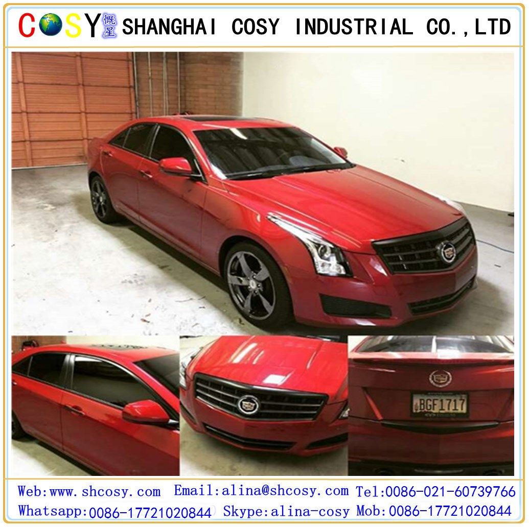 Waterproof Air Bubble Free Glossy Satin Wrap Sticker Vinyl Car for Changing Color