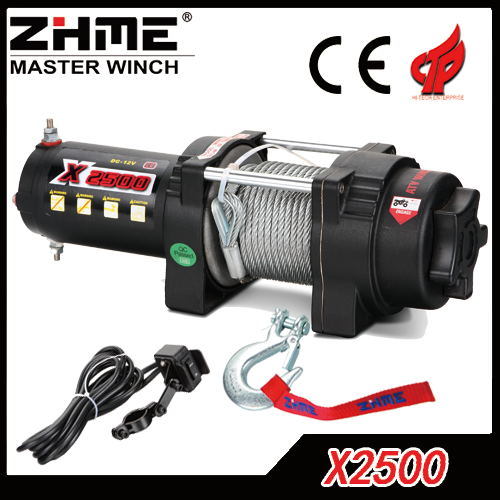 12V ATV 2500lbs Steel Wire Electric Winch
