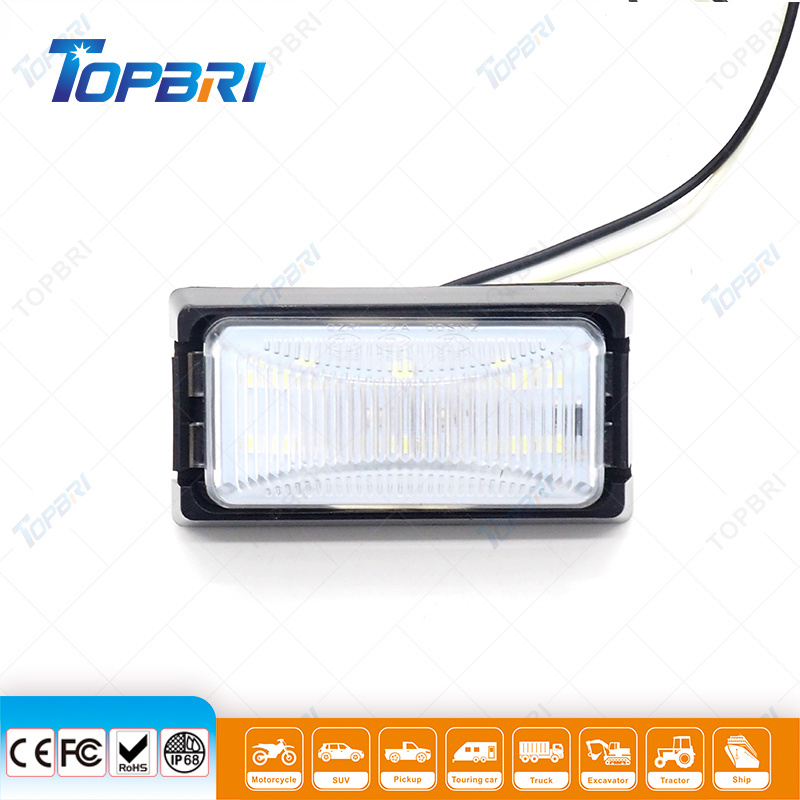 12V Pure White Trailer LED Side Marker Rear Light