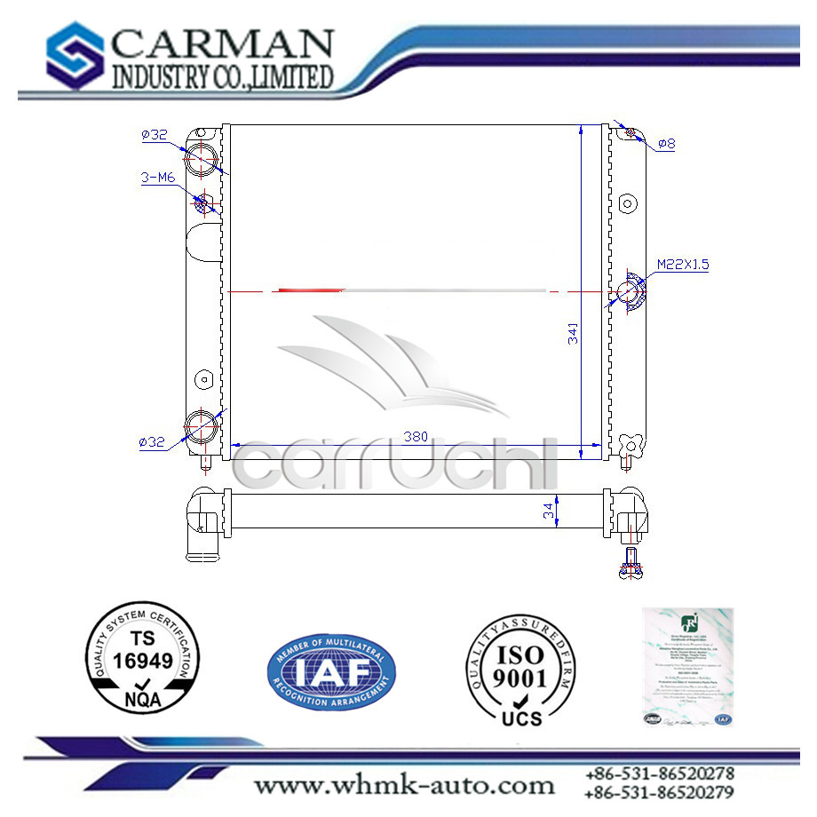 Auto Cooling Aluminum Radiator for Lada OEM: 110206-1301012-10 Cm-012