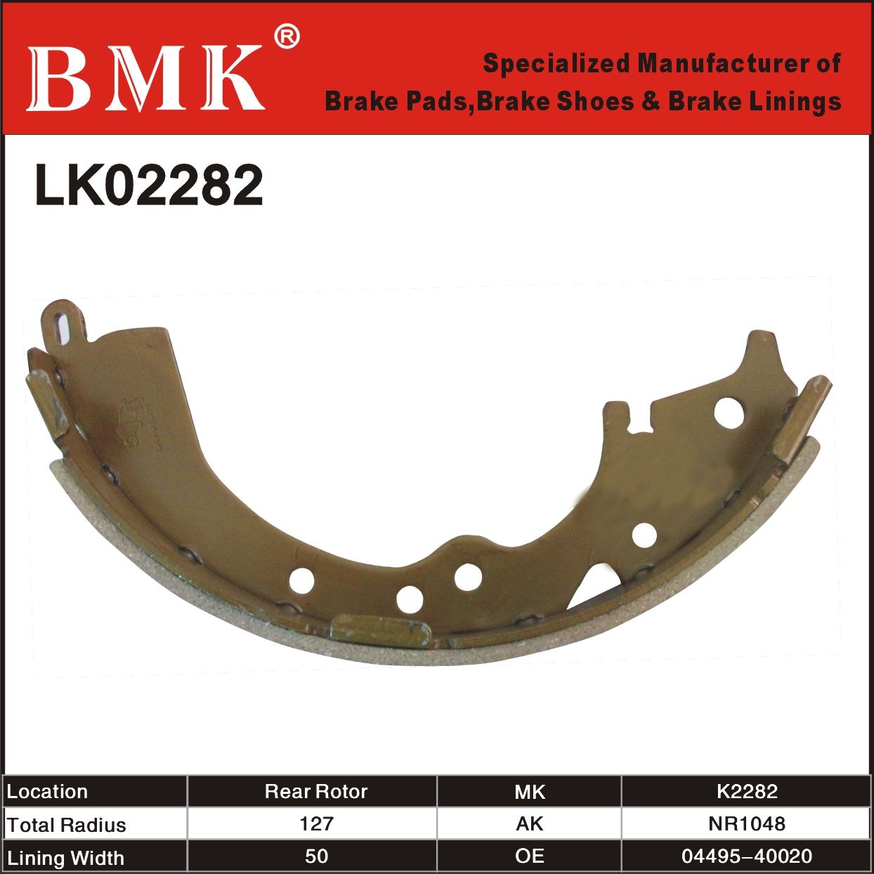 Premium Quality Brake Shoes (K2282) for Japanese Car