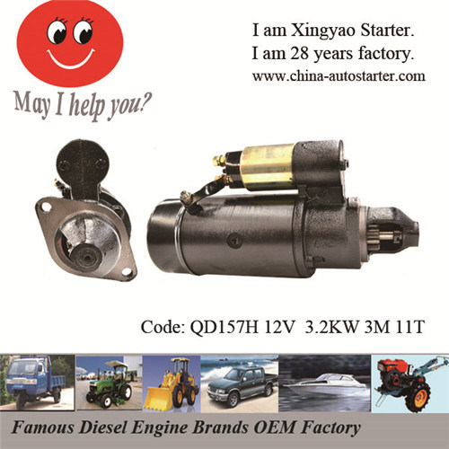 12V 2kw Diesel Starter for Changchai Engine L24pem-a