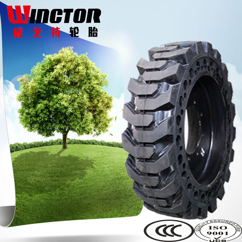Solid Bobcat Loader Tires with Wheel 10-16.5 From Chinese Manufacturer
