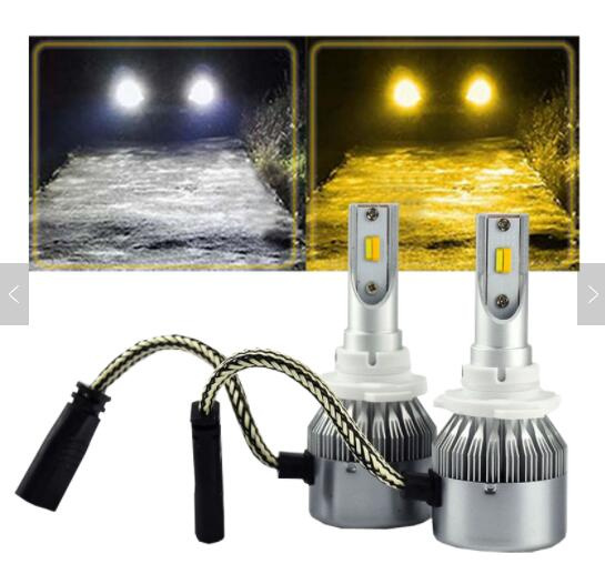 Dual Color 3000K 6000K H1 H3 H4 H7 H11 H13 LED Headlight Conversion