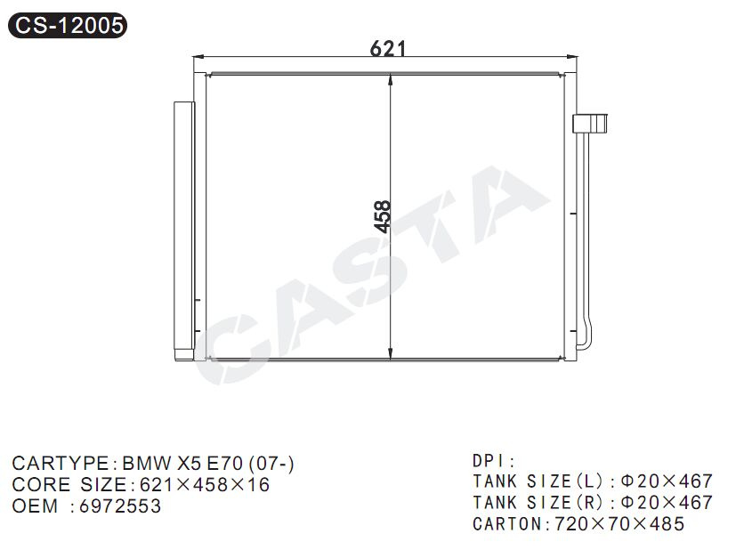 Good Quality Auto Condenser Parts for BMW X5 E70 (07-)