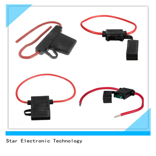 Factory Price Automotive Auto Blade Inline Car Fuse Holder with Red 10AWG Wire Harness