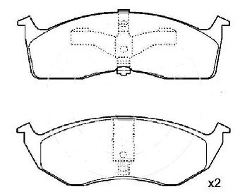 Car Auto Parts Disc Brake Pad for Chrysler