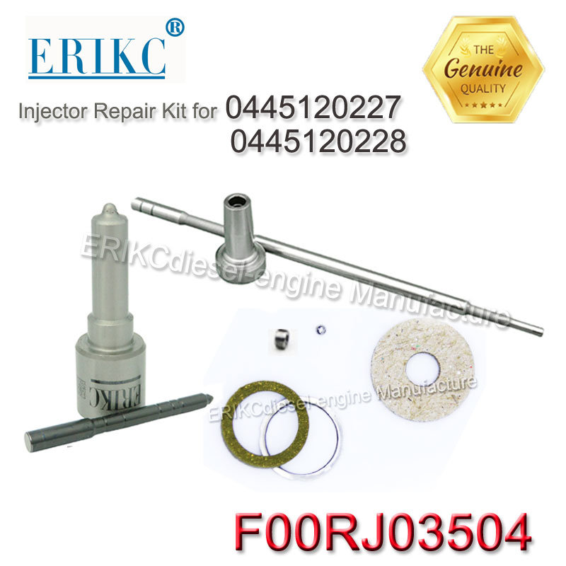 Erikc F00rj03504 Fuel Injector Rebuild Kit F 00r J03 504 Crin Overhaul Kit Dlla151p2182+F00rj01692 for 0445120227 0445120228