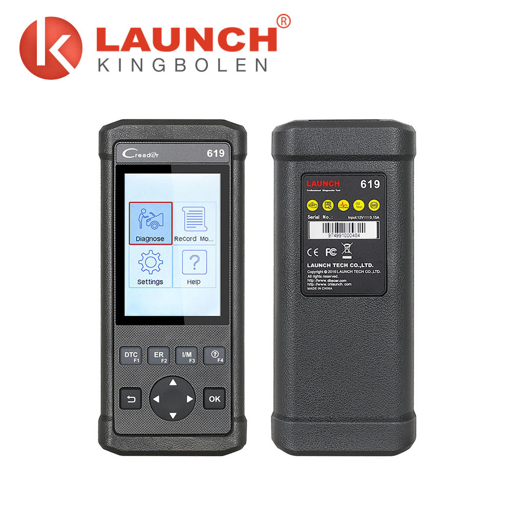 Launch Creader 619 Cr619 Code Reader OBD2/Eobd Function Support Data Record Replay Instead of Autel Al619 as Launch Creader 6011