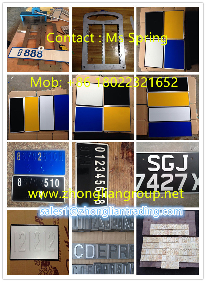 Vehicle Number Plate Manual Pressing Machine for Africa Markets