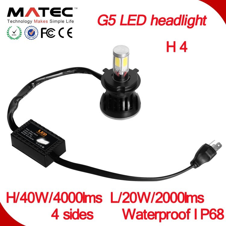 2017 Matec New Design Super Quality Motorcycle Round Headlight, H1 H4 H7 H11 9005 9006 9007 880/881