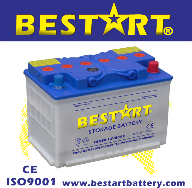 DIN80 12V 80ah Chinese Dry Car Battery Manufacturer