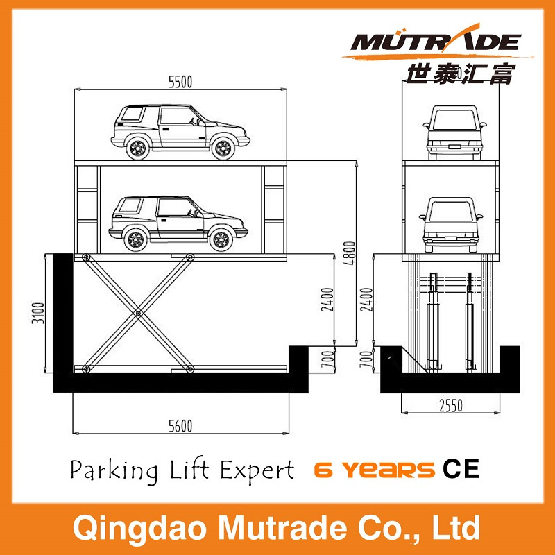 Customized Big Capacity Two Floor Car Lift Hoist