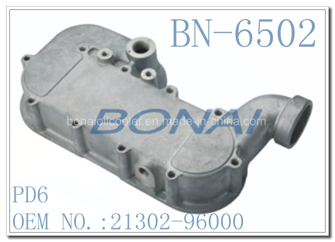 Aluminium Oil Cooler Side Cover Pd6 (OEM NO.: 21302-96000) for Nissan 
