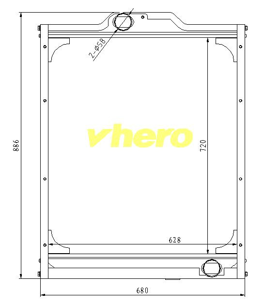 Air Conditioner Aluminum Radiator for Truck Df Cummins 1301n48-010