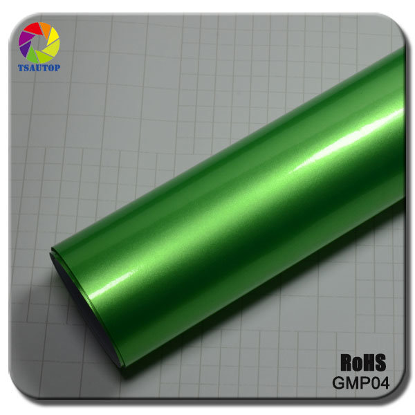 Car Wrap Vinyl Glossy Metallic Pearl Film Green Car Sticker