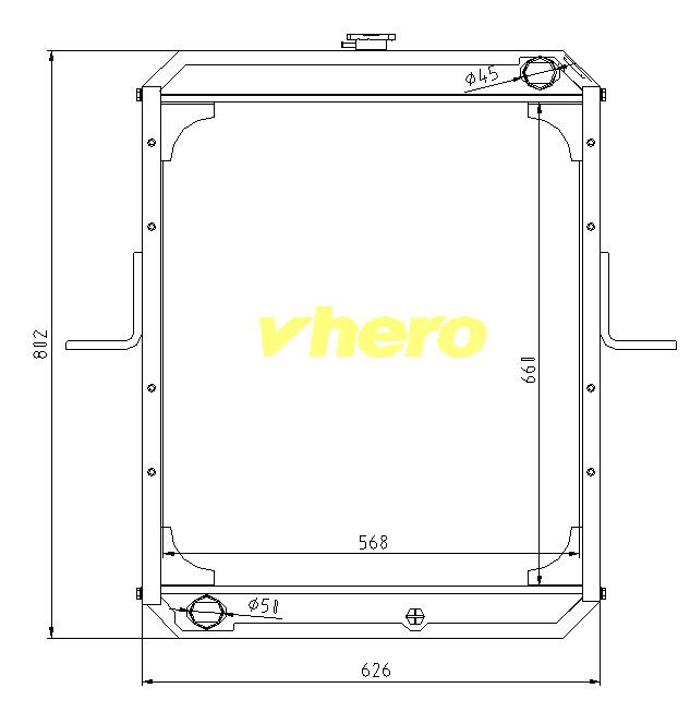 Auto Radiator Cooling system for Truck Df Cummins 1301n09-010 with Filler
