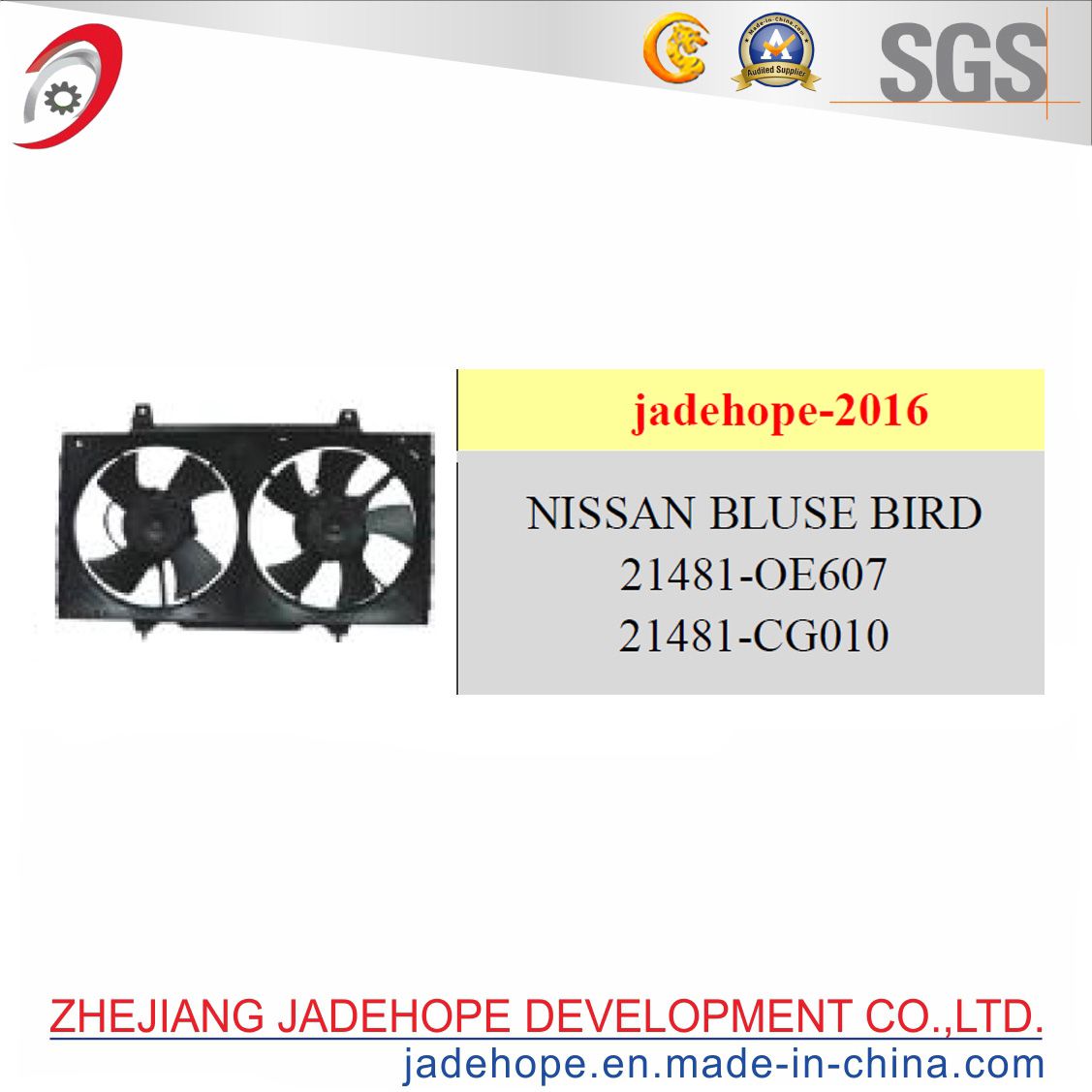 Electronic Cooling Fan for The Auto Air-Conditioner Nissan