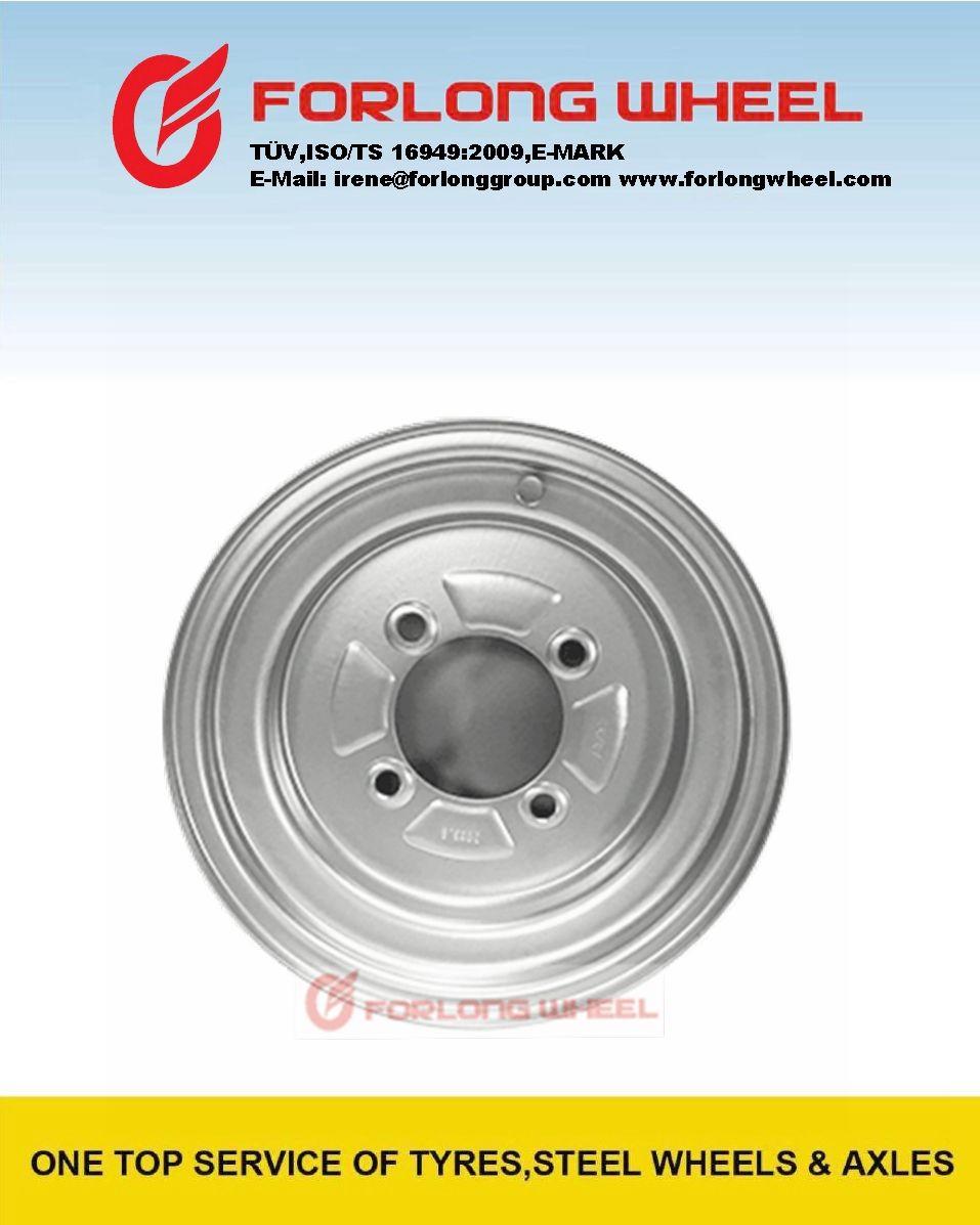 8inch with 4-115 Small Trailer Steel Wheel
