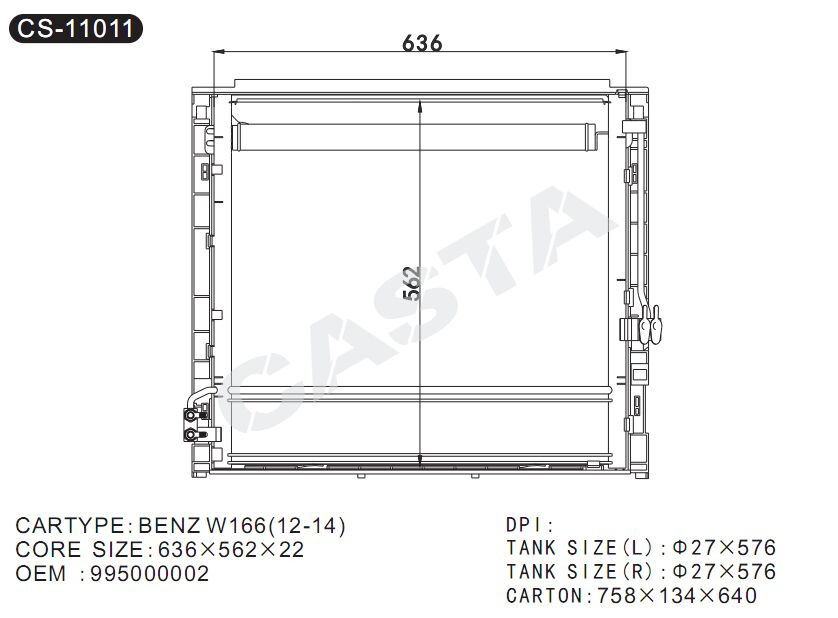 Top Quality Auto Condenser For Benz W166 (12-14)
