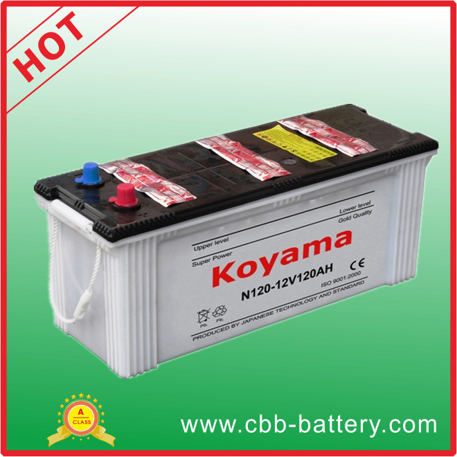 12V 120ah Heavy Duty Dry Charged Truck Battery N120 (115F51-N120)